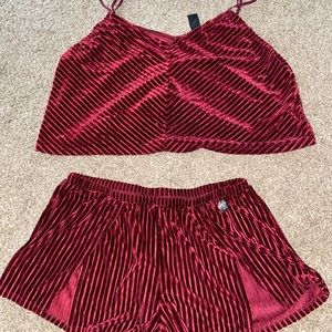Burgundy sexy pajama set